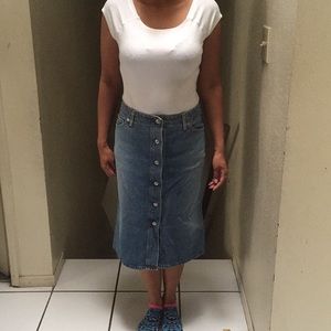 Levi Button Up Skirt